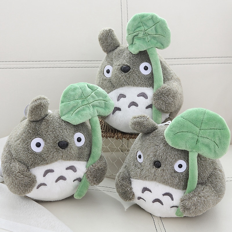 20 cm Soft Totoro Plush With Lotus Leaf