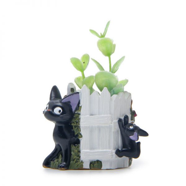 6cm Studio Ghibli Fence Kiki Cat Flower