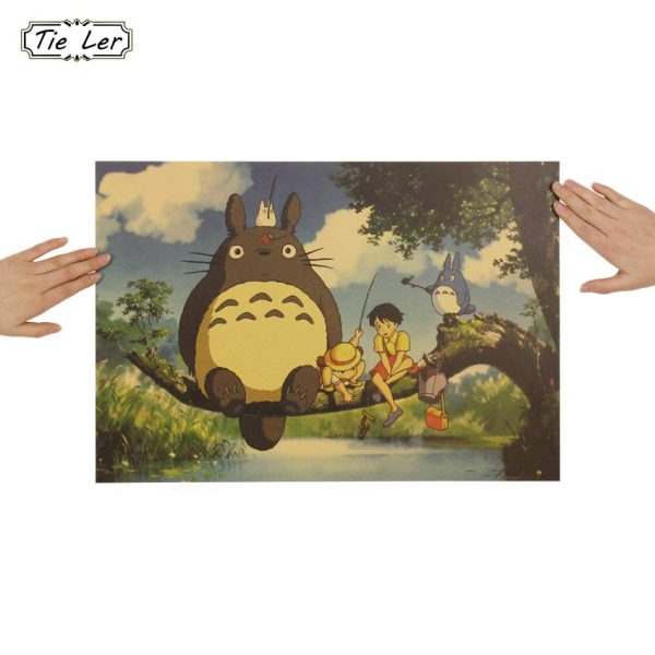 Retro Totoro Kraft Paper Posters