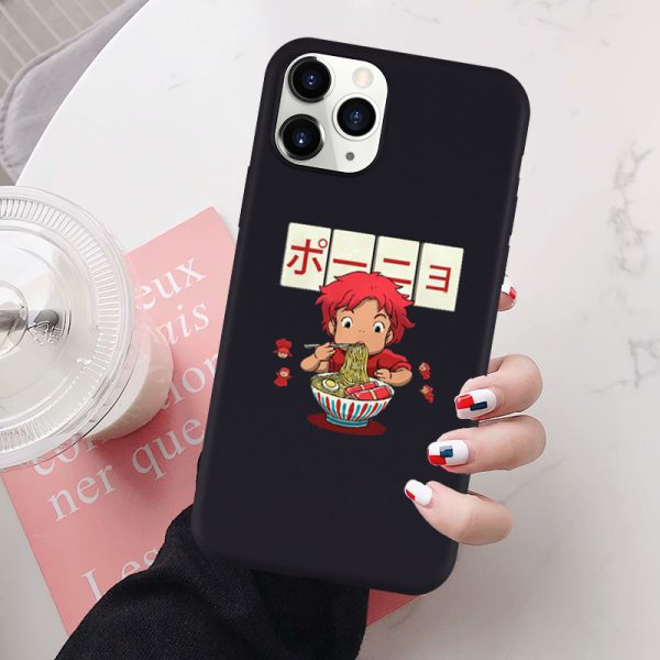 Studio Ghibli Noodles Cat Phone Case