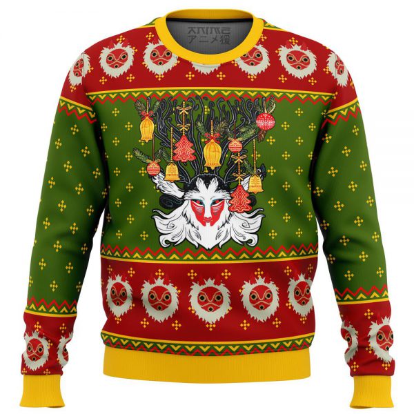Princess Mononoke Xmas Forest Spirit Premium Ugly Christmas Sweater